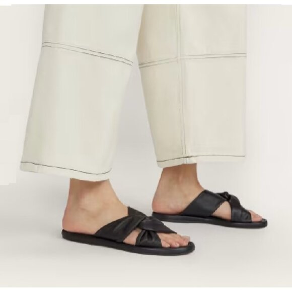 Everlane The Day Twist Sandals in Black size 10 Flat Slip-on Leather NEW - Picture 6 of 6